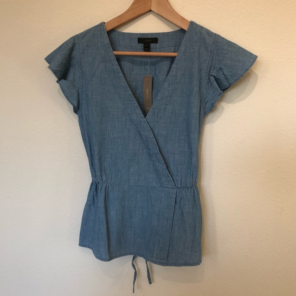 NWT J. Crew Wrap Blouse